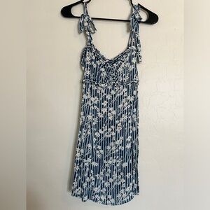 Free People blue stripe foral dress